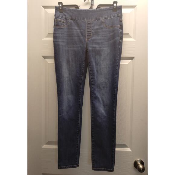 Chico's Women's US Size 4 (Small) Vanity 0 Pull-On Blue Jean Leggings Jeggings - Picture 1 of 5